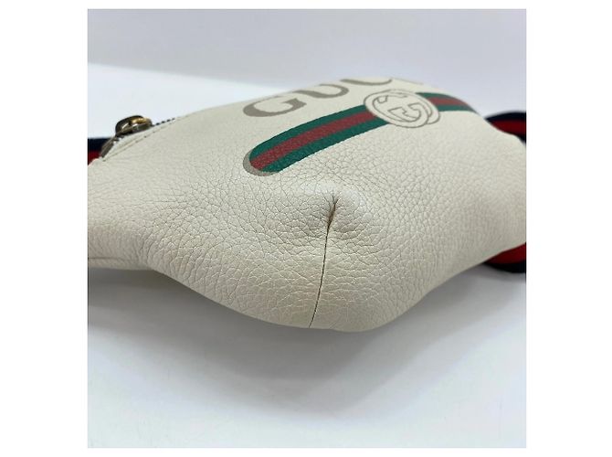 Borsa a tracolla Gucci in pelle bianca Bianco - vista 9