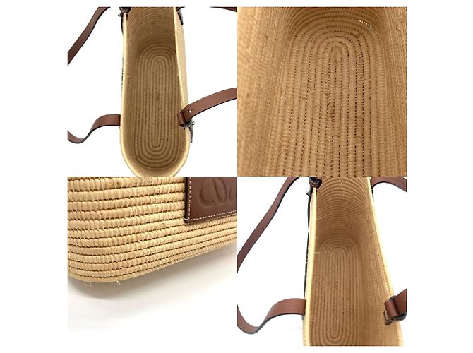 Borsa Tote Loewe Square Basket Beige - vista 6