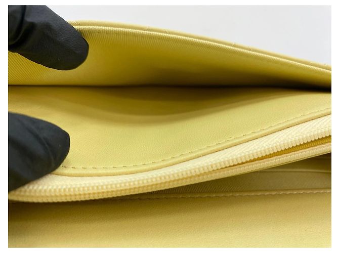 Borsa a Spalla Chanel Mini Matelassé Gialla Giallo - vista 11