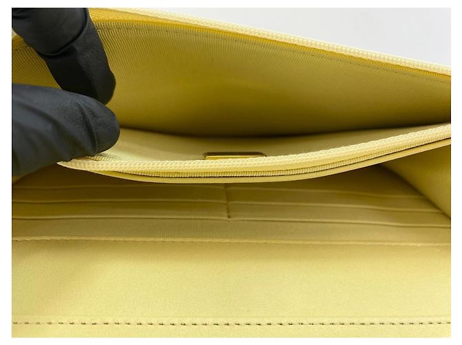 Borsa a Spalla Chanel Mini Matelassé Gialla Giallo - vista 12