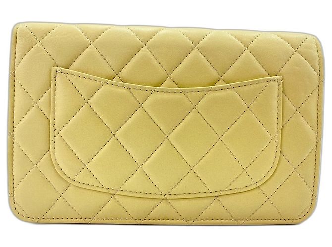 Borsa a Spalla Chanel Mini Matelassé Gialla Giallo - vista 2