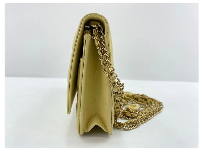 Borsa a Spalla Chanel Mini Matelassé Gialla Giallo - vista 4