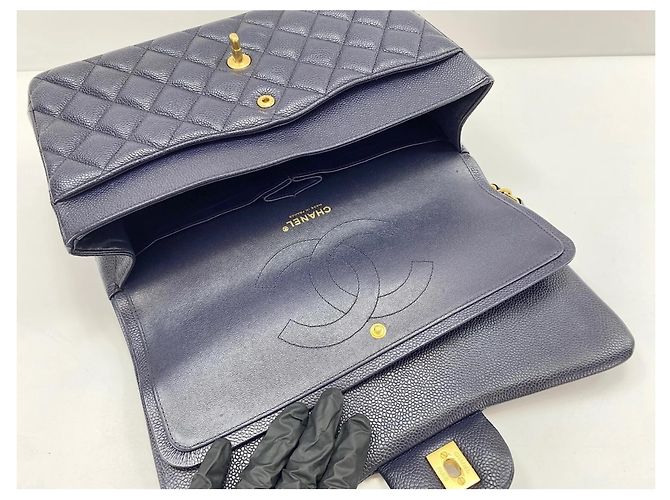 Borsa a Spalla Chanel Matelassé 30 Navy Blu navy - vista 12