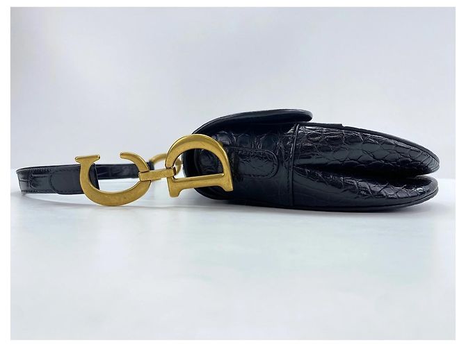 Borsa a Spalla Saddle Christian Dior Nero - vista 6