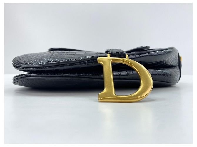 Borsa a Spalla Saddle Christian Dior Nero - vista 7