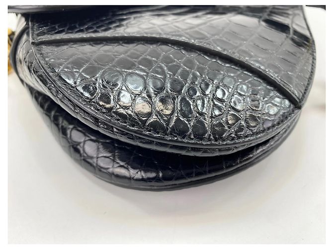 Borsa a Spalla Saddle Christian Dior Nero - vista 8