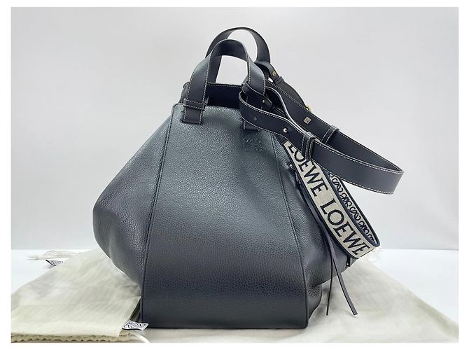 Borsa Hammock Loewe in pelle nera Nero - vista 14