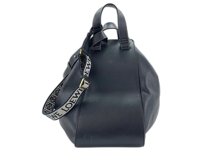 Borsa Hammock Loewe in pelle nera Nero - vista 2
