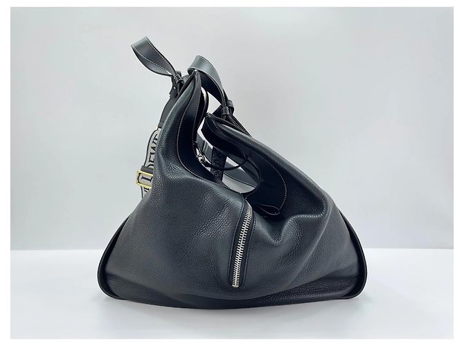 Borsa Hammock Loewe in pelle nera Nero - vista 5