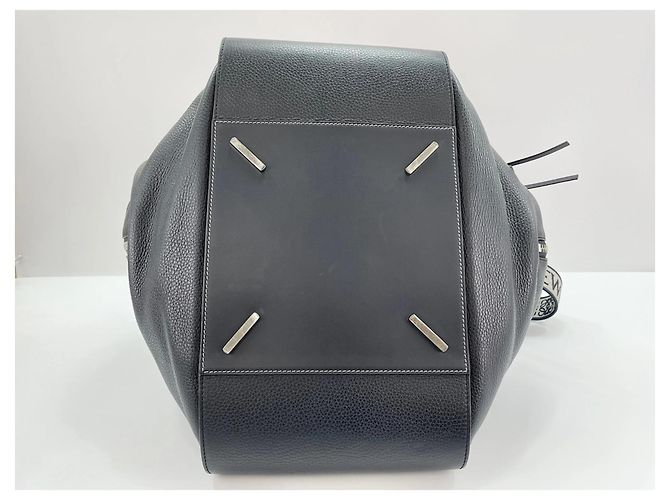 Borsa Hammock Loewe in pelle nera Nero - vista 6