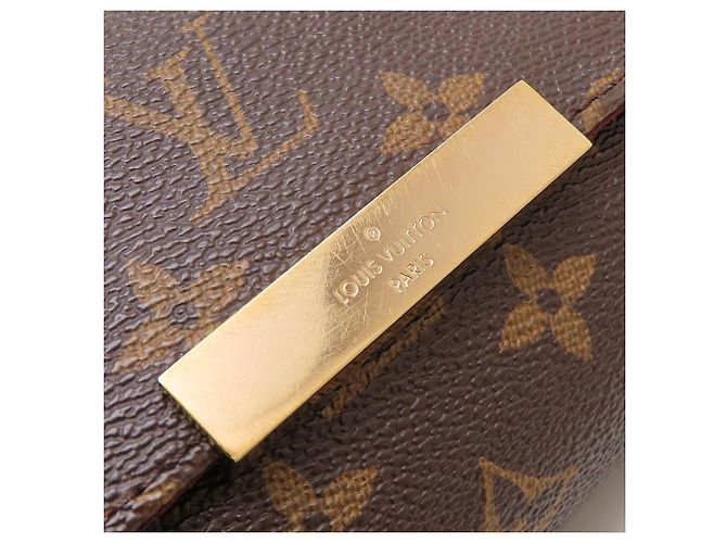 Borsa a Spalla Louis Vuitton Monogram Favorite MM Marrone - vista 15