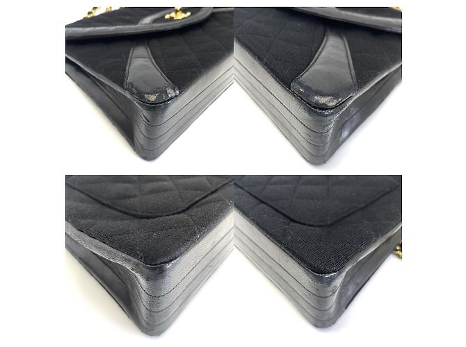 Borsa a tracolla Chanel Matelassé Oval Flap Chain Nero - vista 3