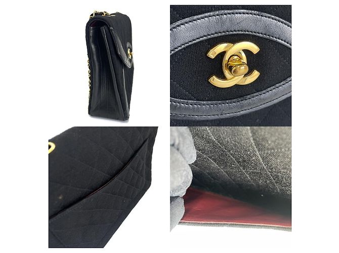 Borsa a tracolla Chanel Matelassé Oval Flap Chain Nero - vista 5