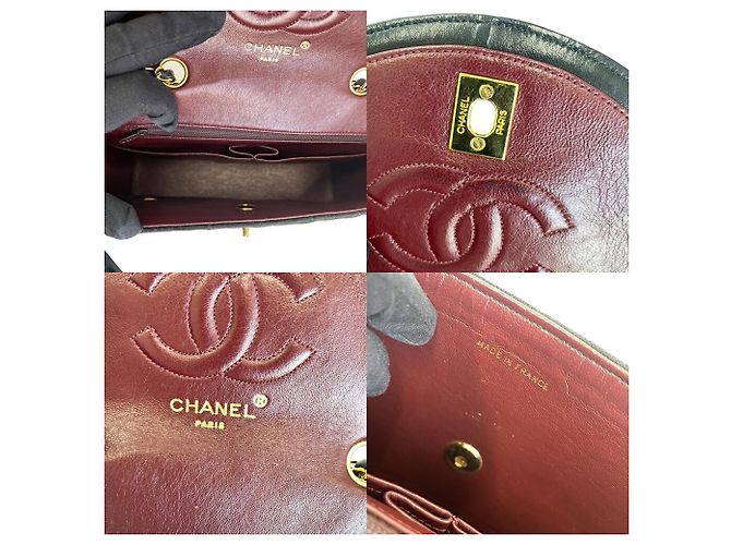Borsa a tracolla Chanel Matelassé Oval Flap Chain Nero - vista 7