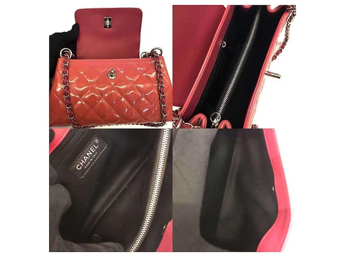 Chanel Matelassé Lackleder Chain Shoulder Bag Pink - Ansicht 6