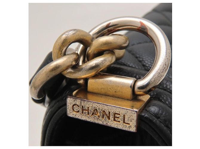 Borsa a tracolla Chanel Boy Chanel in pelle di vitello nera Nero - vista 21