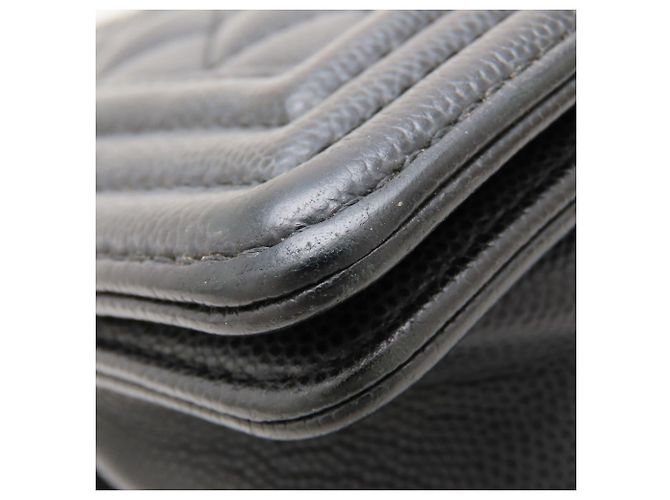 Borsa a tracolla Chanel Boy Chanel in pelle di vitello nera Nero - vista 25