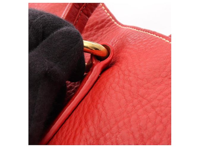 Bolsa Tote Prada Vitello Daino Vermelho - vista 10