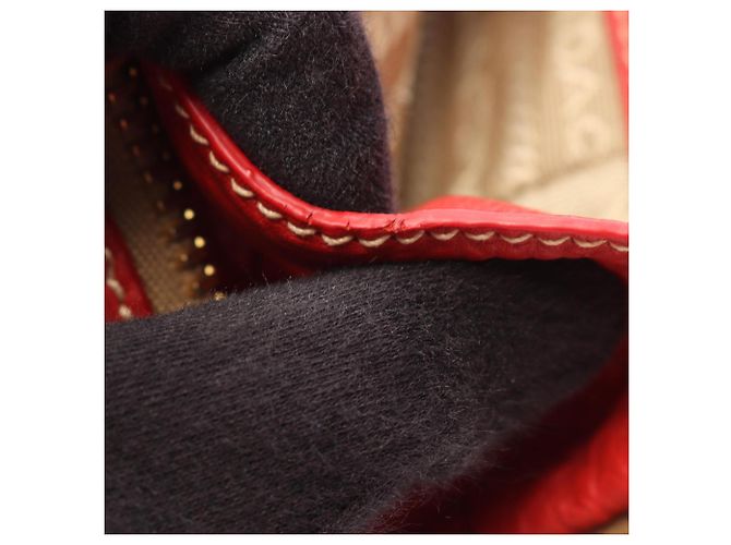 Bolsa Tote Prada Vitello Daino Vermelho - vista 11