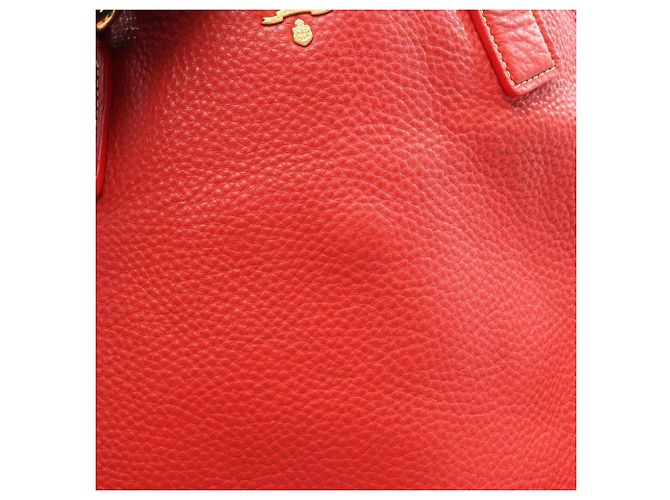 Bolsa Tote Prada Vitello Daino Vermelho - vista 13