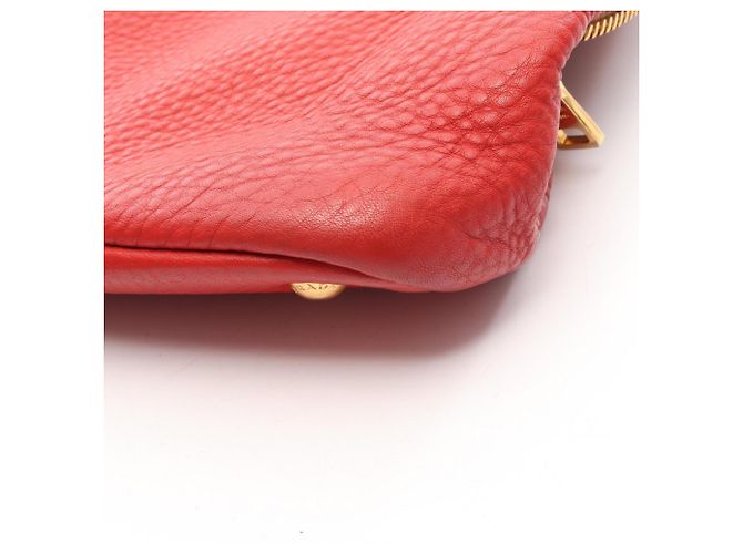 Bolsa Tote Prada Vitello Daino Vermelho - vista 7