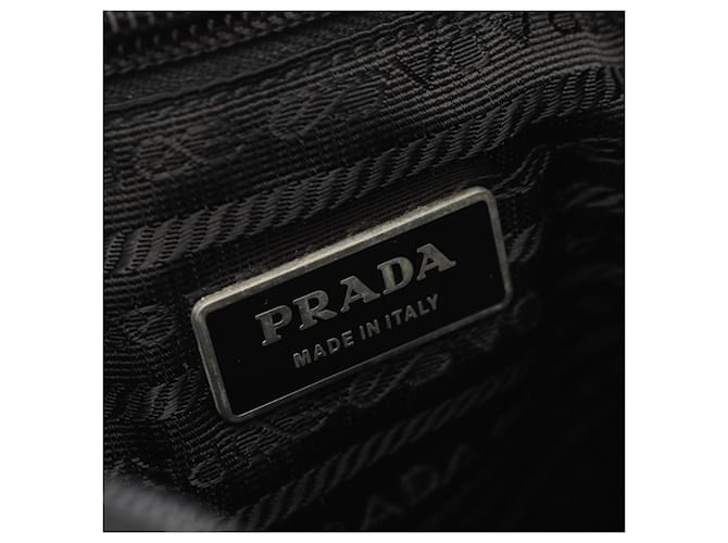 Saffiano Prada Triangle Logo Schultertasche Schwarz - Ansicht 4