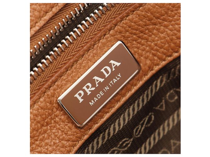 Tote Sac cabas Prada avec logo Triangle Marron - vue 4
