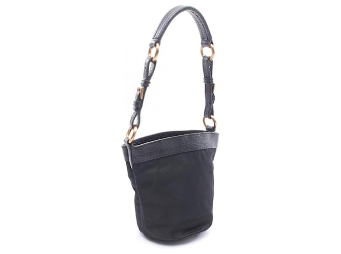 Borsa con logo Triangle Prada Nero - vista 2