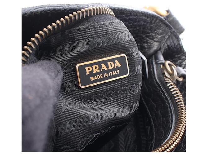 Borsa con logo Triangle Prada Nero - vista 4
