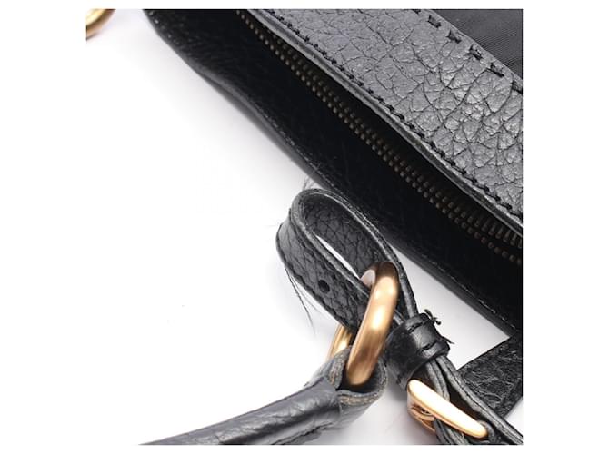 Borsa con logo Triangle Prada Nero - vista 6