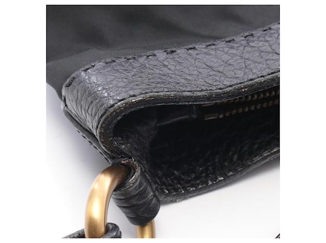 Borsa con logo Triangle Prada Nero - vista 8