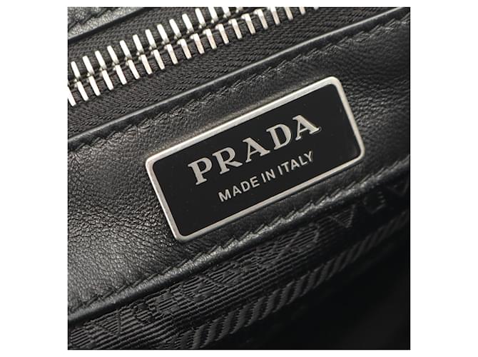 Borsa a tracolla con logo Triangle Prada Nero - vista 4