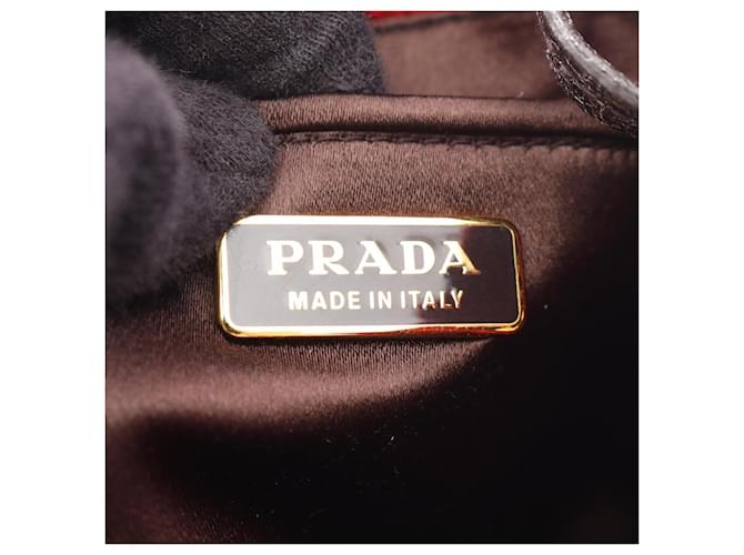 Borsa a coulisse Prada Nero Rosso - vista 4