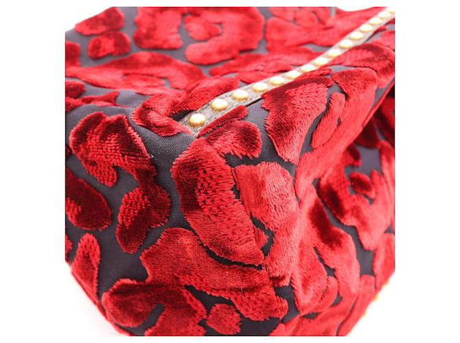 Borsa a coulisse Prada Nero Rosso - vista 5