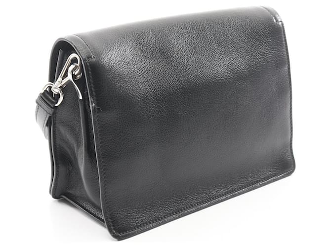 Borsa a tracolla Prada GLACE'CALF Nero - vista 2