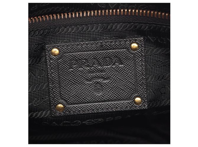 Borsa a Spalla Prada Tessuto Saffiano Nero - vista 4