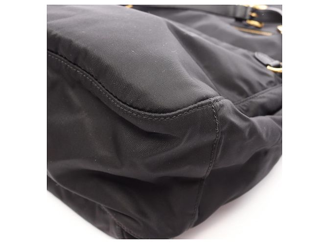 Borsa a Spalla Prada Tessuto Saffiano Nero - vista 5