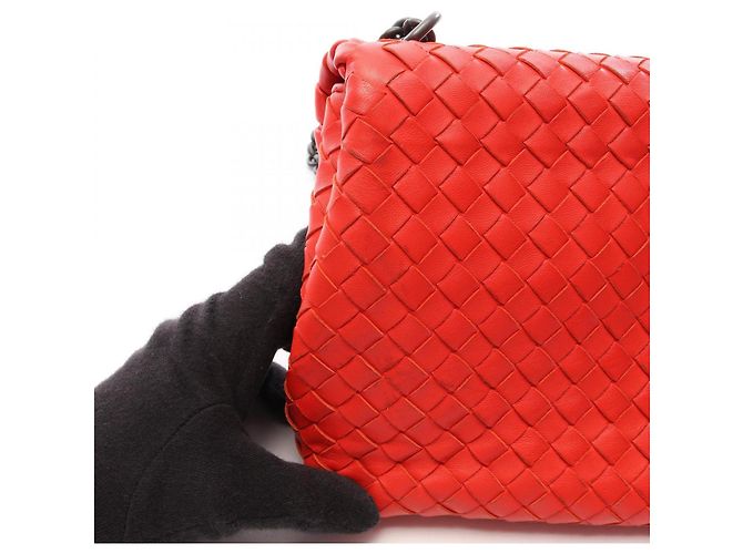 Borsa a tracolla Small Olympia Bottega Veneta Rosso - vista 15