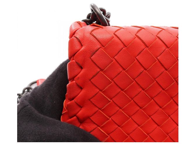 Borsa a tracolla Small Olympia Bottega Veneta Rosso - vista 16