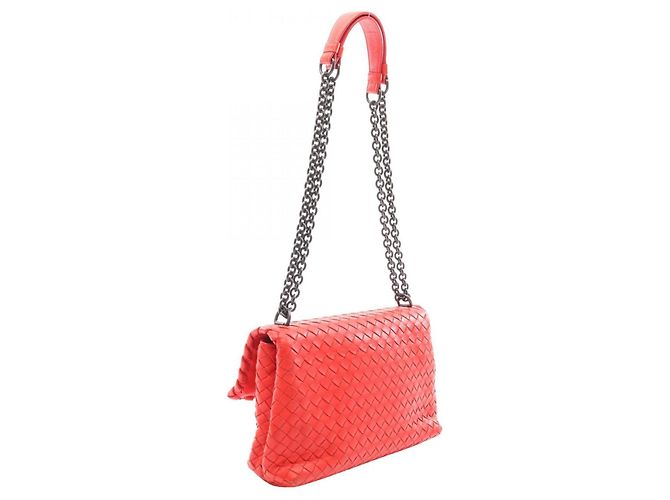 Borsa a tracolla Small Olympia Bottega Veneta Rosso - vista 2