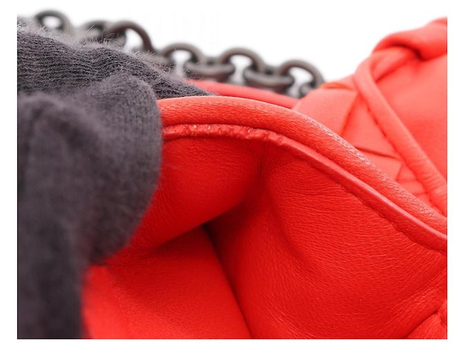 Borsa a tracolla Small Olympia Bottega Veneta Rosso - vista 7