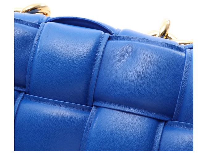Borsa a Spalla The Chain Cassette Bottega Veneta Blu - vista 5