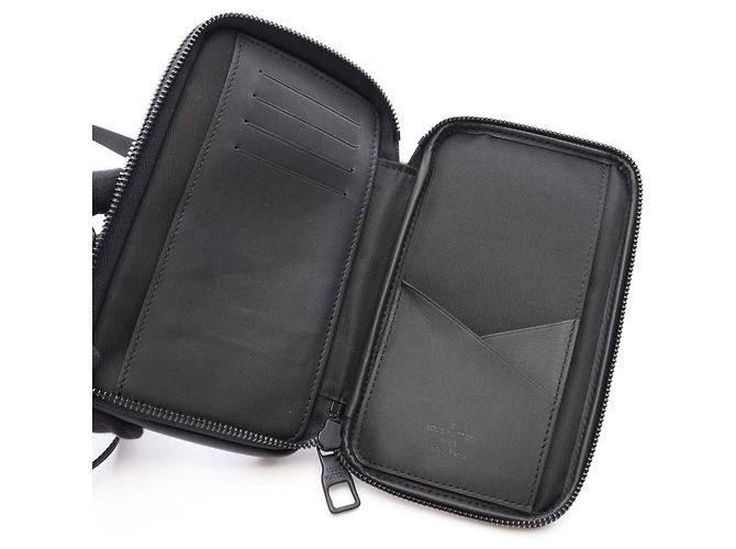 Louis Vuitton x NIGO Double Phone Pouch Shoulder Bag Marrone Multicolore Damier ebene - vista 3