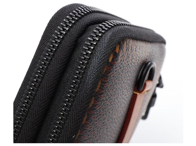 Louis Vuitton x NIGO Double Phone Pouch Shoulder Bag Marrone Multicolore Damier ebene - vista 6