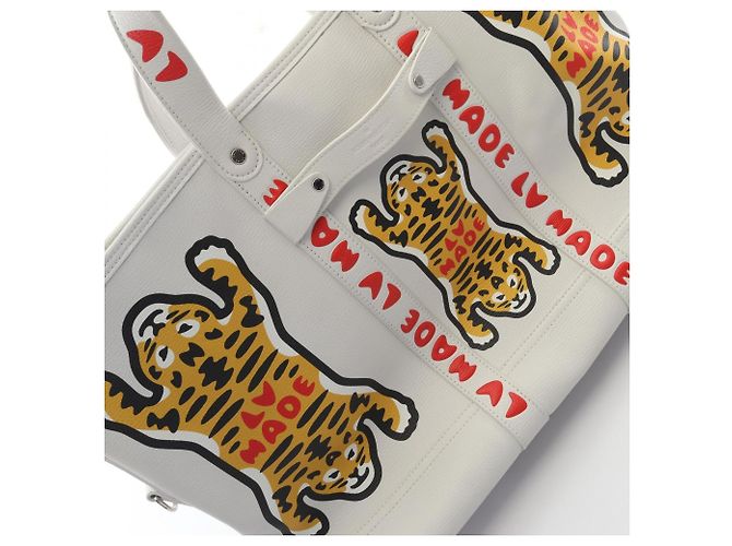 Borsa 2-Way Louis Vuitton x NIGO Trolley Tote Tiger Blanc Bianco Multicolore - vista 10