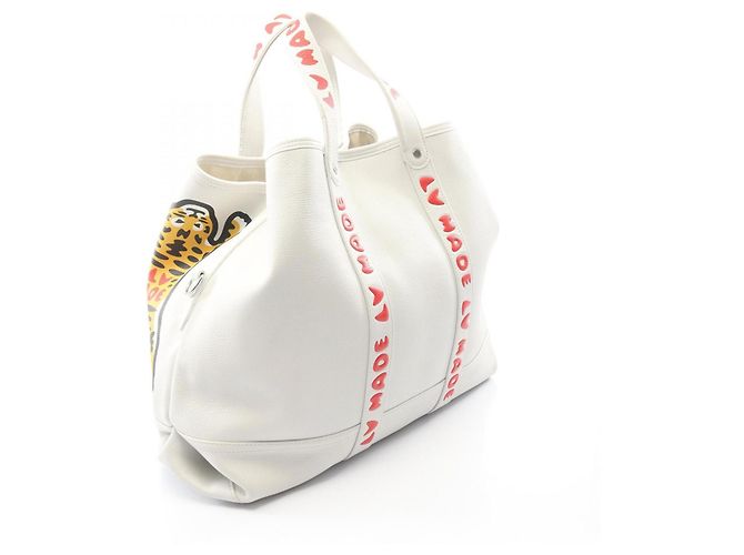 Borsa 2-Way Louis Vuitton x NIGO Trolley Tote Tiger Blanc Bianco Multicolore - vista 2
