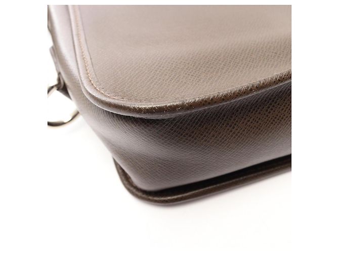 Borsa a tracolla Louis Vuitton Andrey Taiga Grizzly Marrone - vista 7