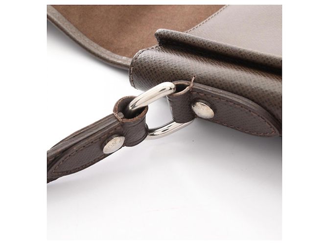 Borsa a tracolla Louis Vuitton Andrey Taiga Grizzly Marrone - vista 9