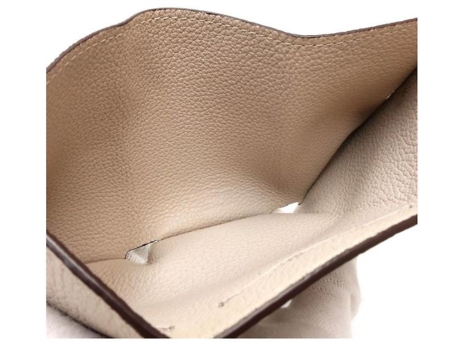 Cartera tríptico Louis Vuitton en piel de becerro grisácea - vista 11