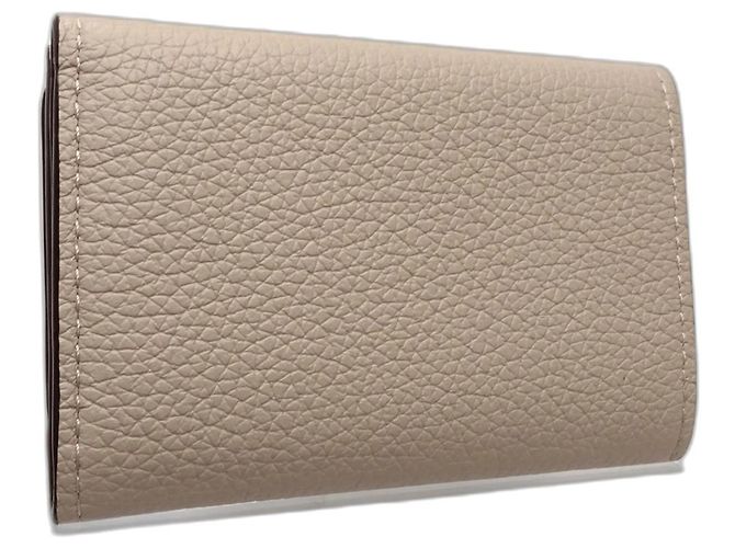 Cartera tríptico Louis Vuitton en piel de becerro grisácea - vista 4